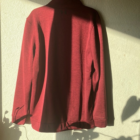 NWT Under Armour Storm Cold Gear Loose Fit ¼ Zip Burgundy Fleece Sweater mens XL - Picture 3 of 15